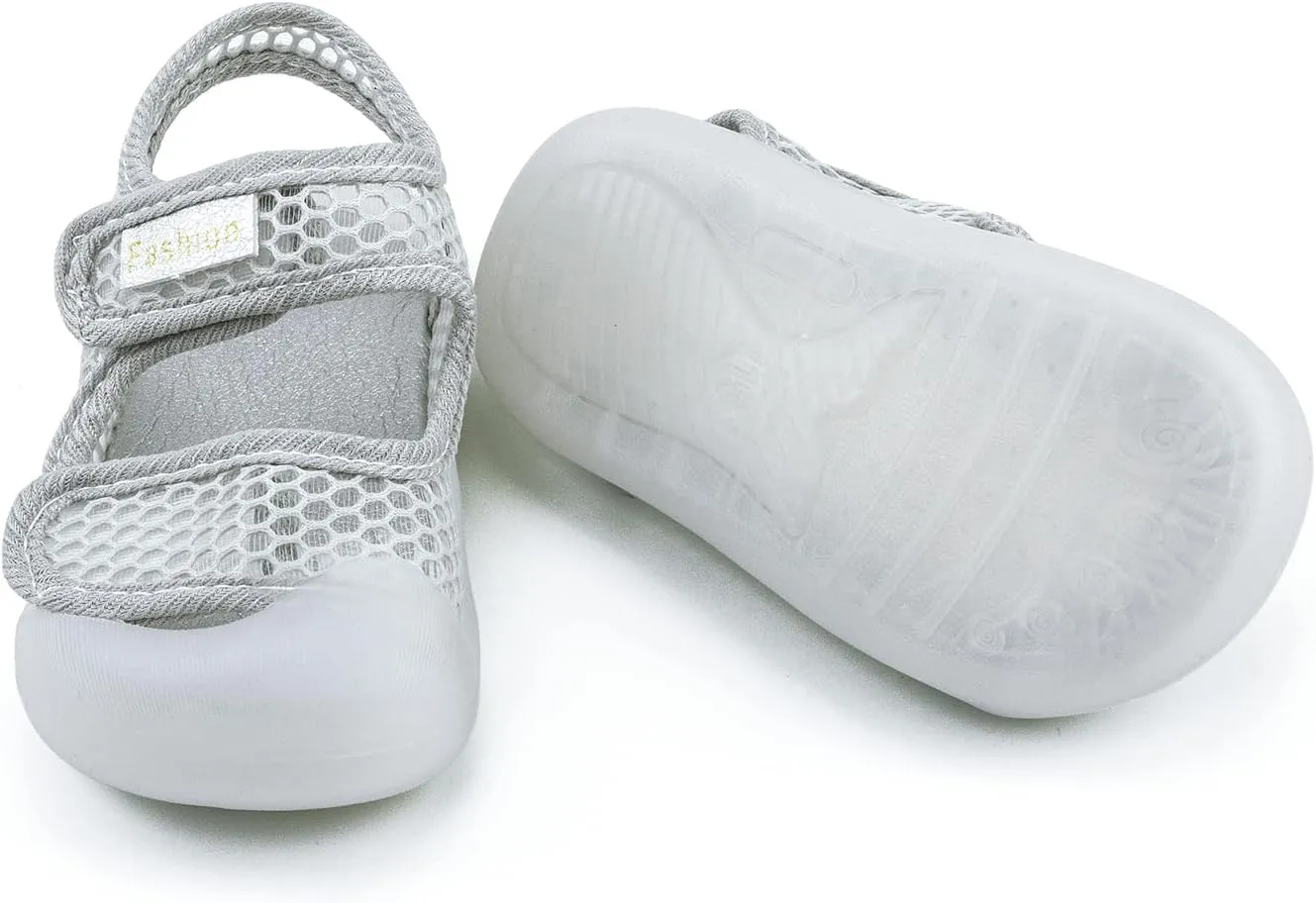 Toddler Boys Girls Unisex Baby Summer Sport Sandals Closed Toe Non-Slip Rubber Sole Pool Beach Mesh Sneakers Lightweight Outdoor Water Shoes