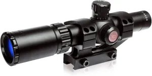 TRUGLO Tru-Brite 30 Series 1-4x24mm Hunting Shooting Durable Waterproof Fogproof Shock Resistant 30mm Aluminum Tube Duplex Mil-Dot Reticle Scope with Mount & Flip-Up Lens Caps Included