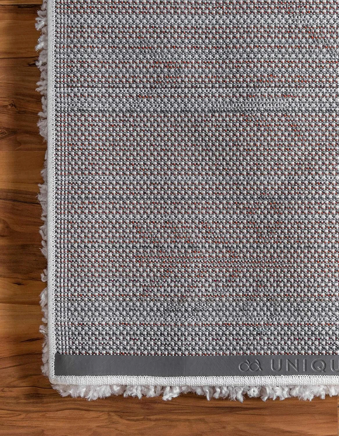 Unique Loom Rabat Shag Collection Modern Tribal Moroccan Inspired Plush & Soft Nomad Design Area Rug (4' 0 x 6' 0 Rectangular, Pure Ivory/ Gray)