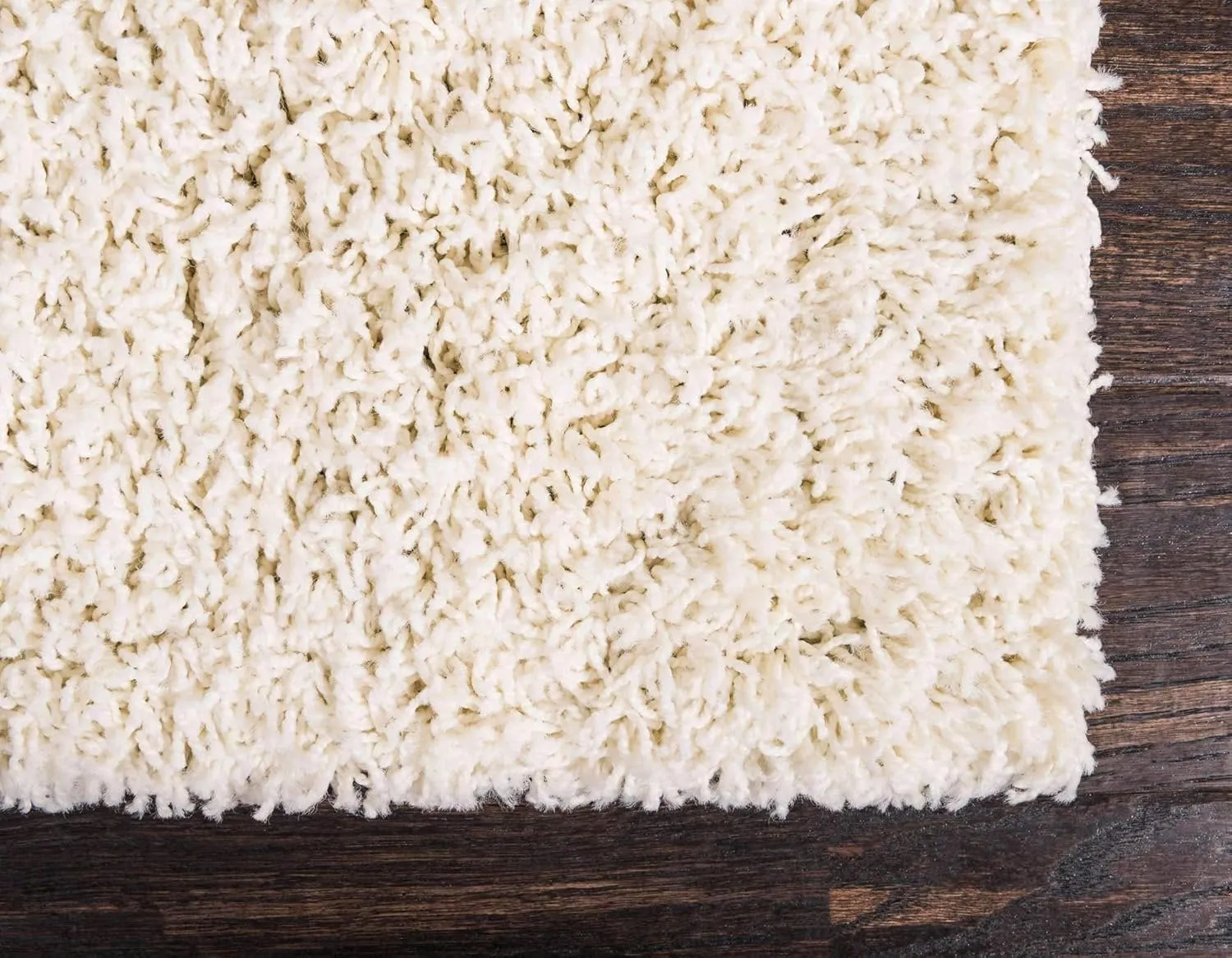 Unique Loom Solid Shag Collection Area Rug (8' x 11' Rectangle, Pure Ivory)
