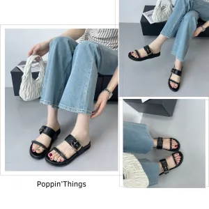 Urban Chic Buckle Slides