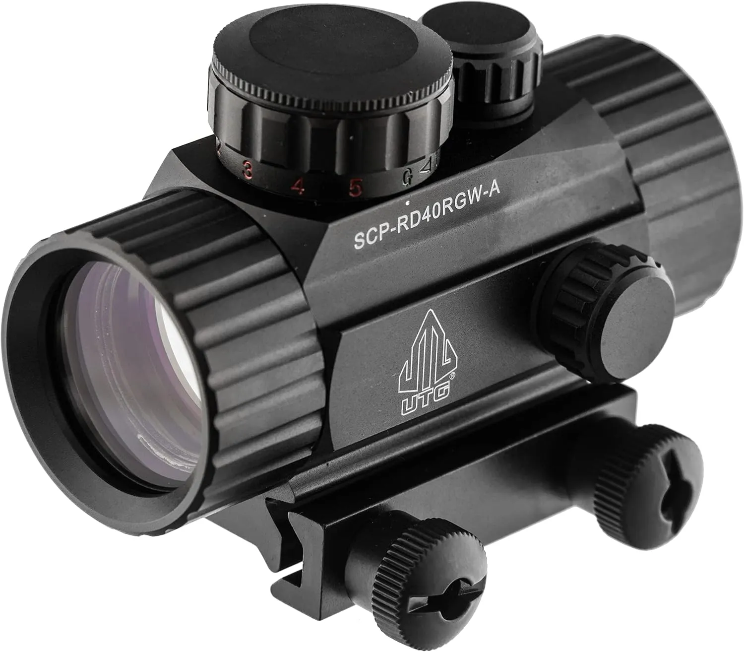 UTG 3.8" ITA Red/Green CQB Dot Sight with Integral Mount , Black