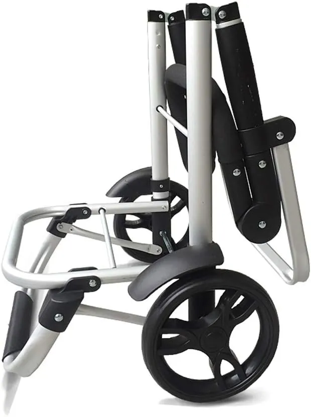 Utility Shopping Cart Shopping Trolley Aluminum Frame Foldable Grocery Store Trolley with Fabric Bag Bearing Wheel Portable Shopping Trolley 17.7*13.7*36.4 Inch Portable Grocery Cart to Save Space