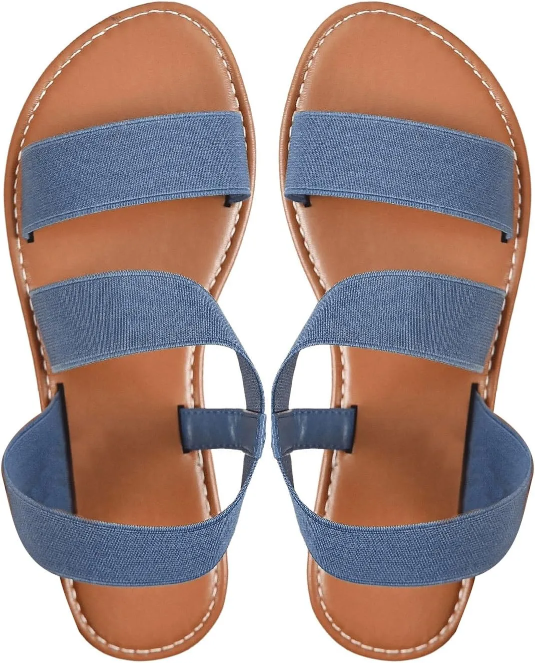 Verdusa Women's Flat Sandals Slip On Summer Open Toe Braided Slingback Shoes