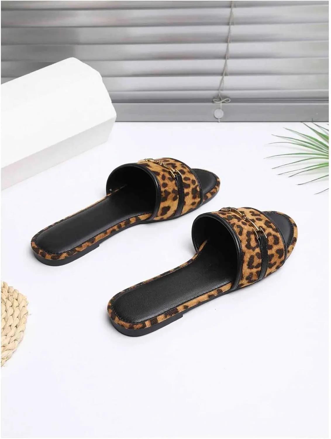 Verdusa Women's Open Toe Slides Single Band Slip On Flat Sandals Summer Shoes