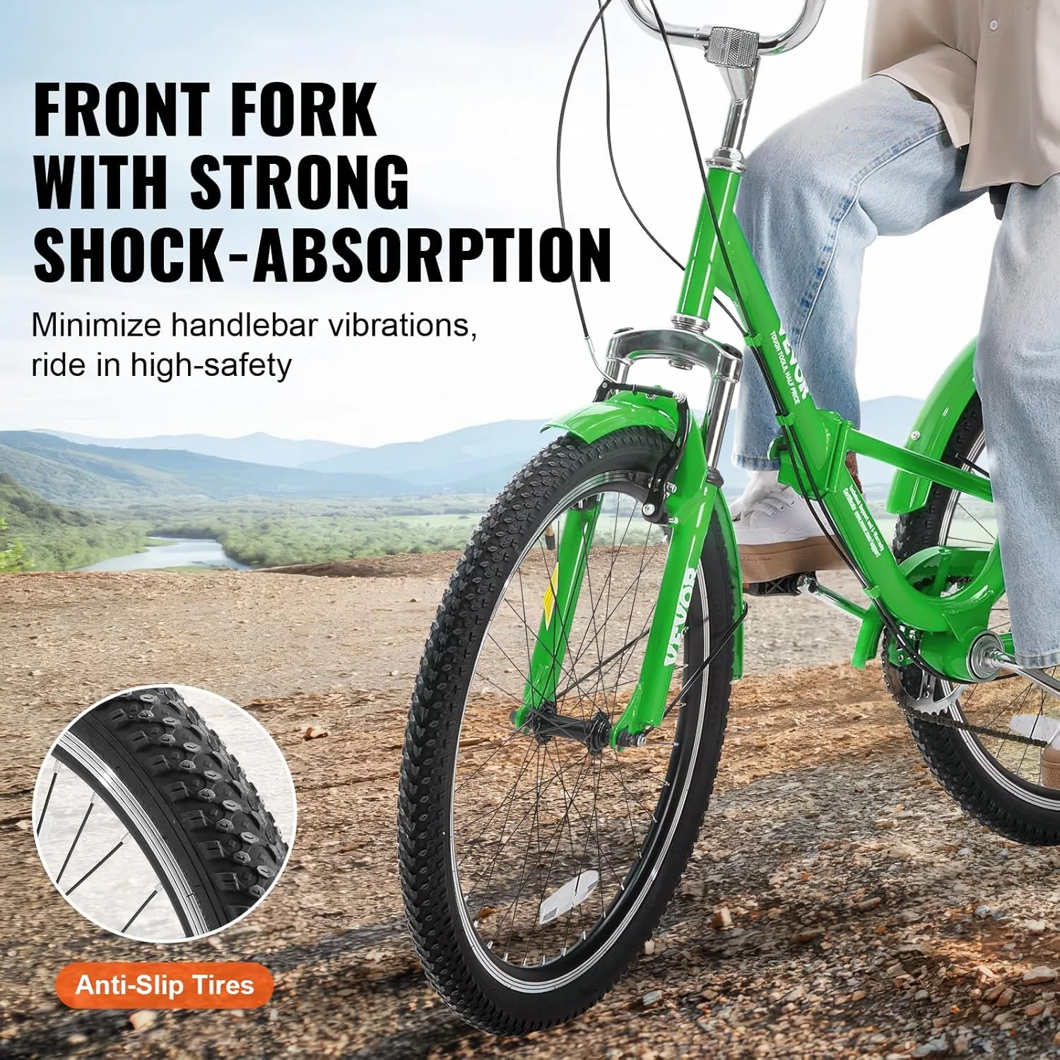 VEVOR Folding Adult Tricycle, Adult Folding Trikes, Carbon Steel 3 Wheel Tricycle with Large Basket & Adjustable Seat, Shopping Picnic Foldable Tricycles for Women, Men, Seniors