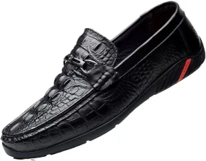 VintageSlip-on Formal Shoes Black Premium Leather Round-Toe Formal Derby Oxfords