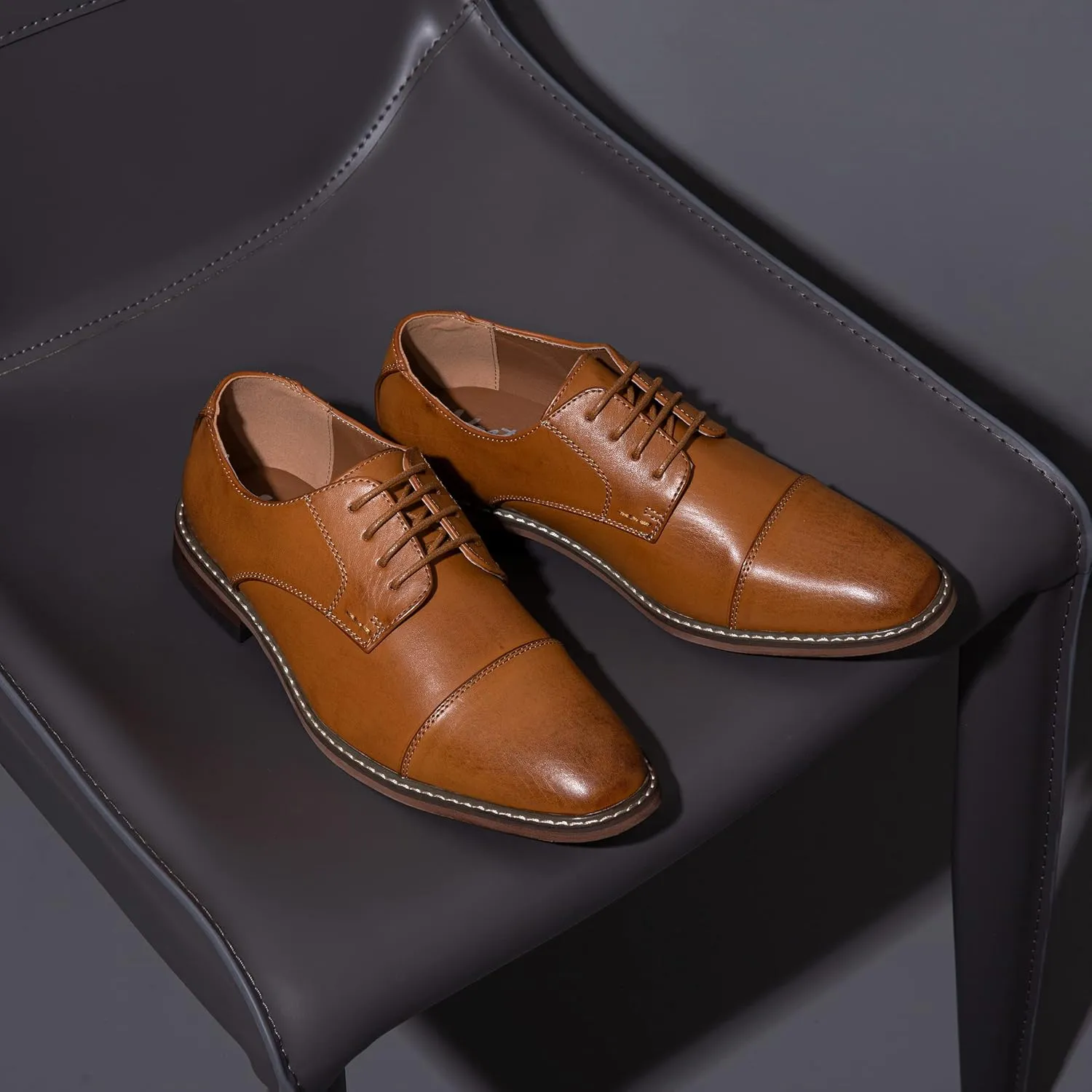 Vostey Men's Dress Shoes Oxford Shoes Formal Dress Shoes for Men Business Derby Shoes