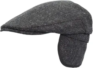 Walker and Hawkes - Harris Tweed Edward Flat Cap w/Foldable Ear Flaps