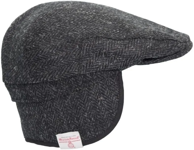 Walker and Hawkes - Harris Tweed Edward Flat Cap w/Foldable Ear Flaps