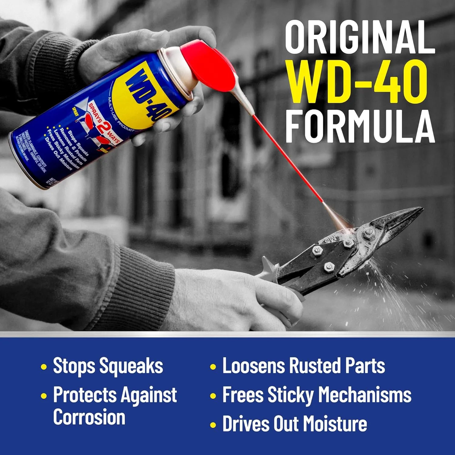 WD-40 Multi-Use Product & Specialist Silicone Lubricant Combo Pack, Smart Straw Sprays 2 Ways, Original Formula 12oz & Water-Resistant Silicone 11oz (Pack of 2)