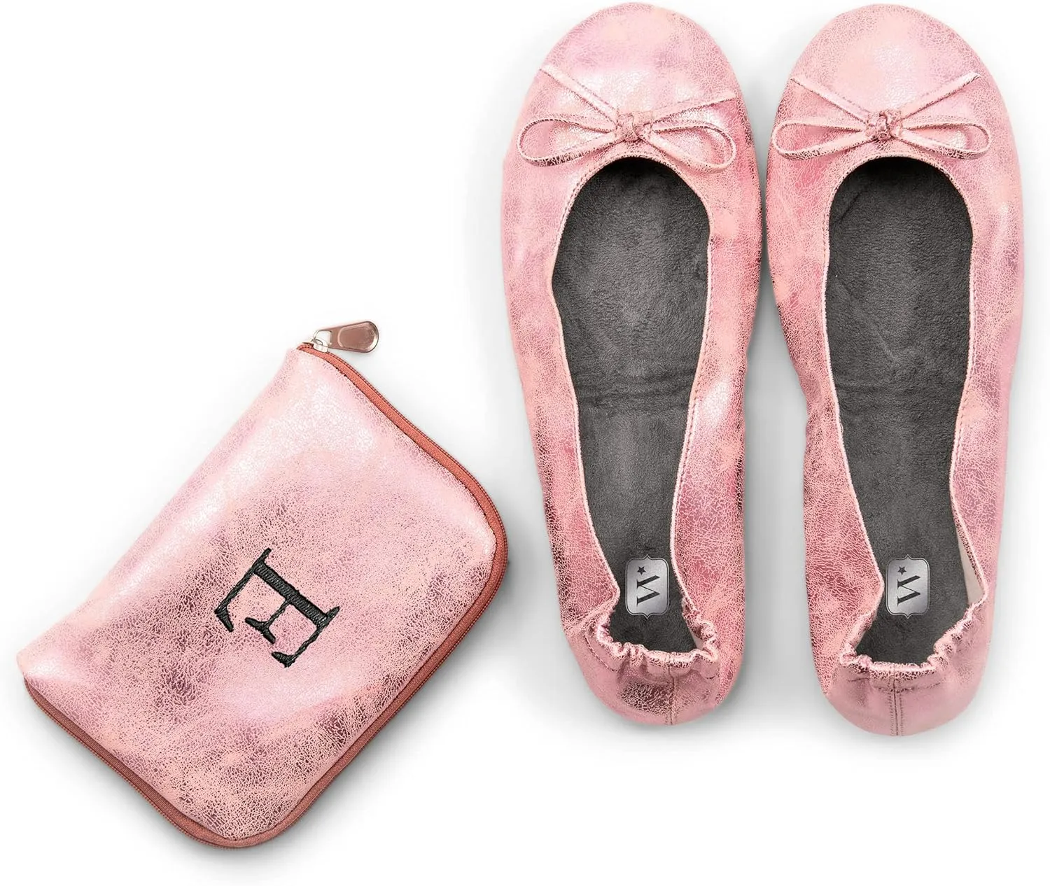 WEDDINGSTAR Custom Embroidered Foldable Ballet Flats Wedding Favor