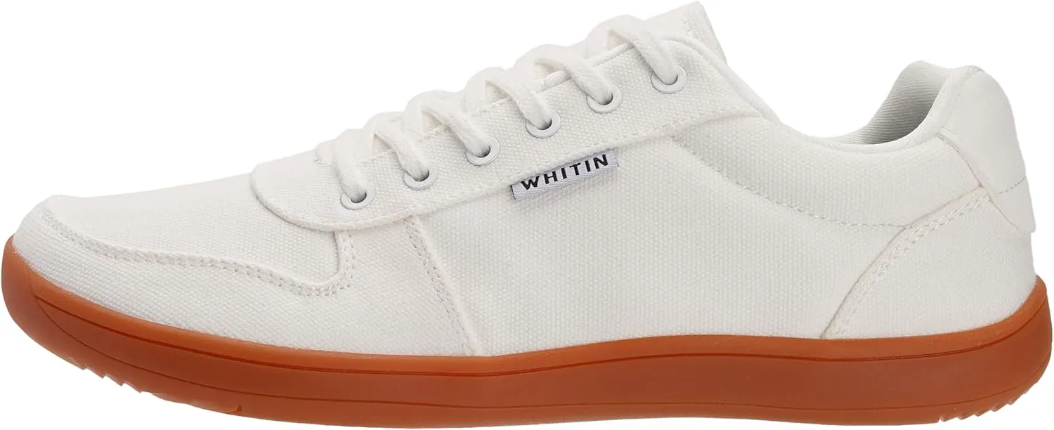 WHITIN Wide Toe Box Barefoot Sneakers for Women | Canvas Minimalist Shoes