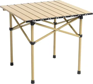Wind Tour Portable Camping Table Folding Side Table Aluminum Lightweight Table with Carry Bag for Outdoor Cooking Hiking Picnics BBQ Travel (Khaki)