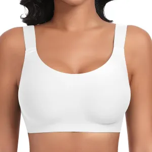 Wireless Bras for Women No Underwire Seamless Full Coverage Comfortable Everyday Bra with Medium Support