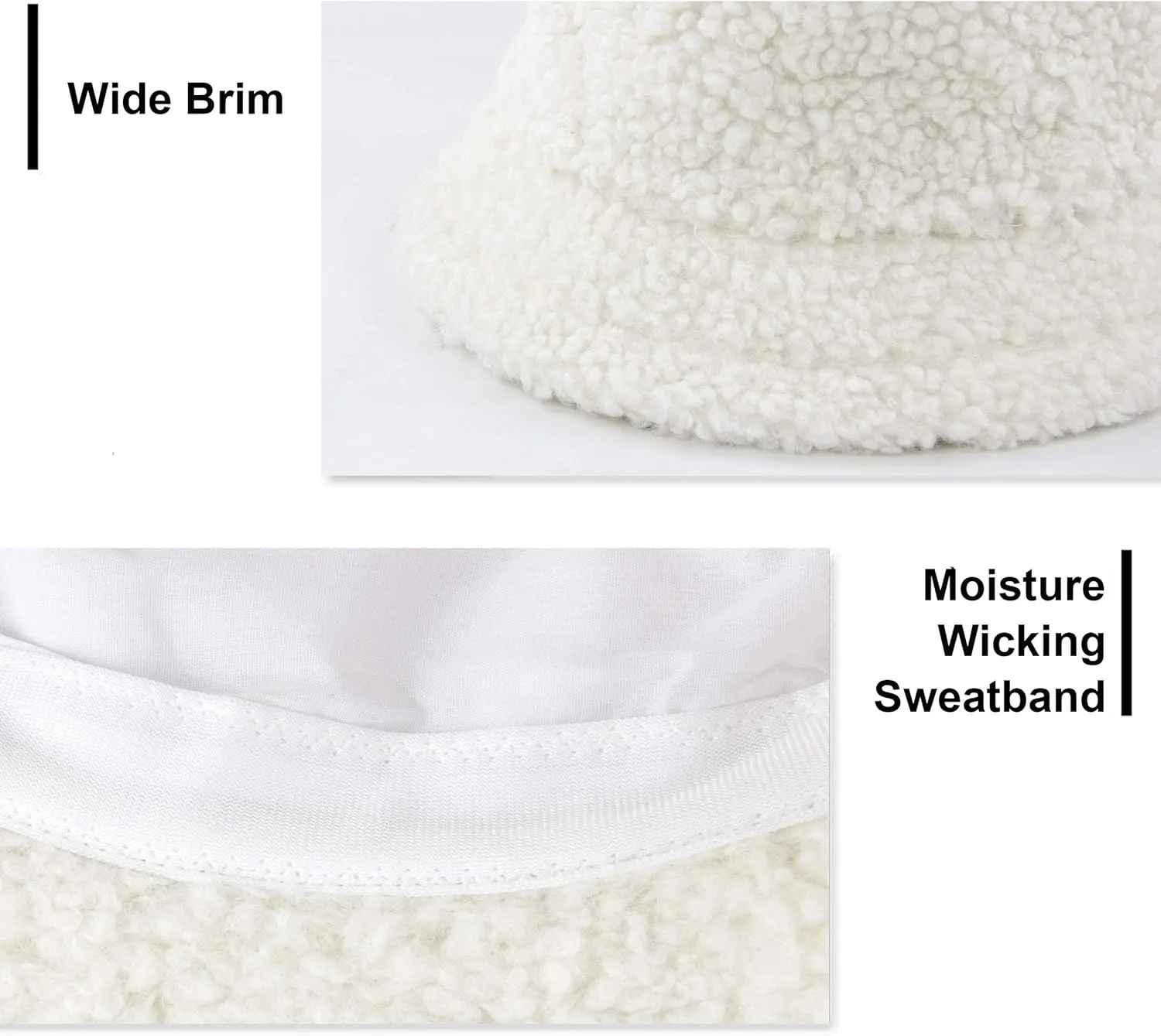 Women Winter Bucket Hat Warm Hats Cloche Faux Fur Fisherman Cap