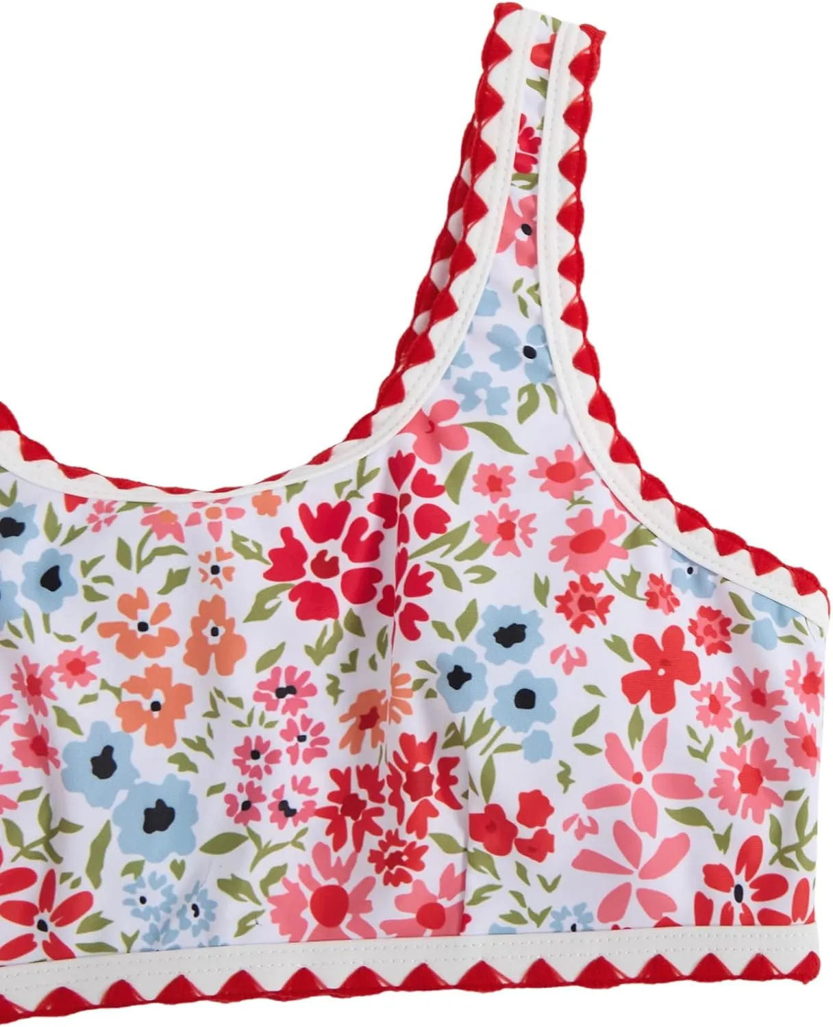 Women's 2 Piece Floral Print Bikini Set Y2K Tankini Set Boho High Waist Swimsuit Full Coverage Bathing Suit Beachwear