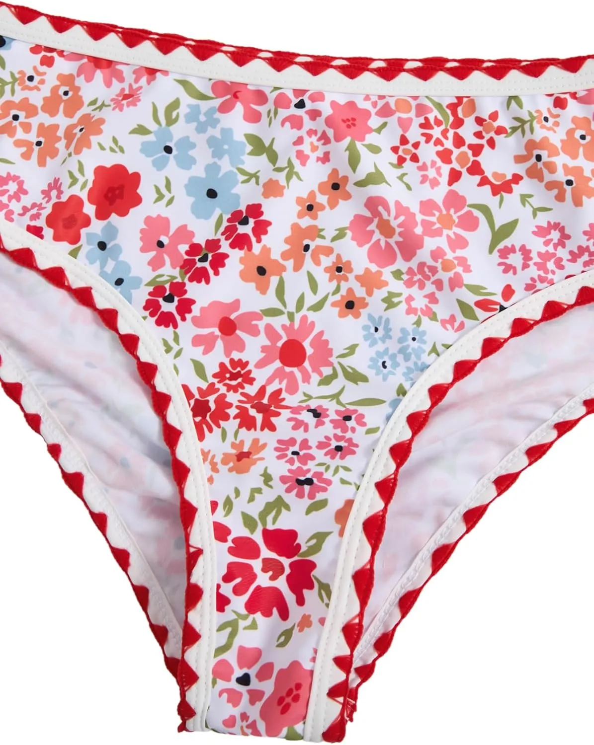Women's 2 Piece Floral Print Bikini Set Y2K Tankini Set Boho High Waist Swimsuit Full Coverage Bathing Suit Beachwear