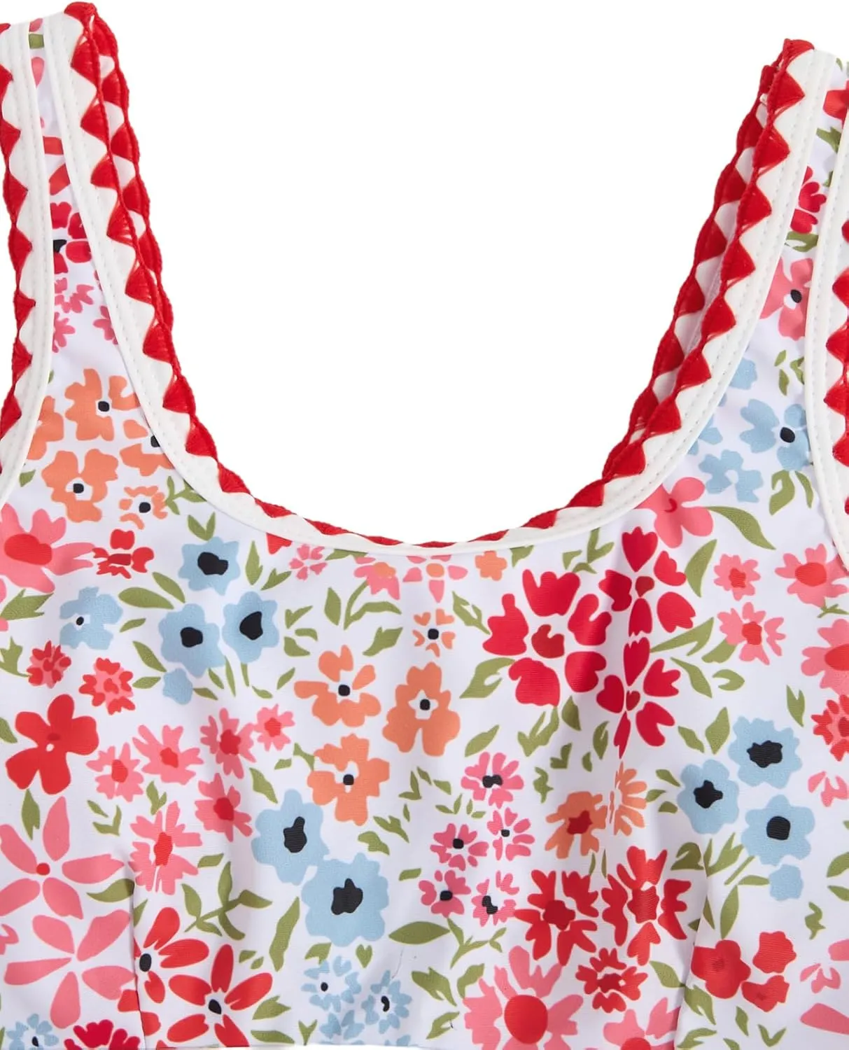 Women's 2 Piece Floral Print Bikini Set Y2K Tankini Set Boho High Waist Swimsuit Full Coverage Bathing Suit Beachwear