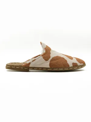 Women's Cow Shearling Flat Mule -  Hair On Leather
