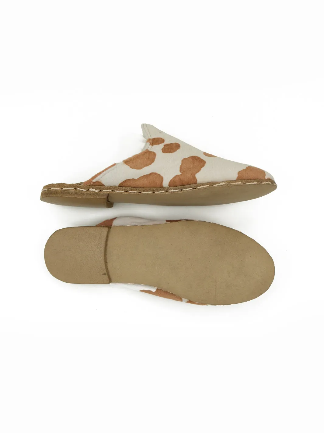 Women's Cow Shearling Flat Mule -  Hair On Leather