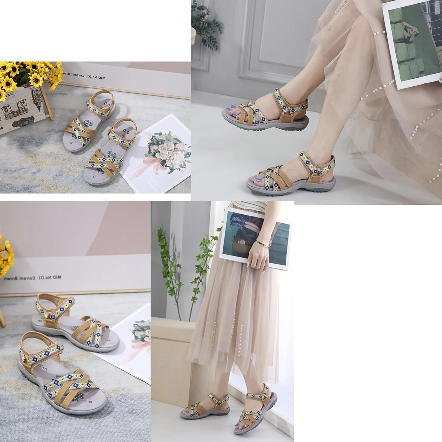 Women’s Elastic Strap Summer Sandals – Elastic Sandals Shoes | Lightweight, Sport-Ready & Fashionable Flat Sandals