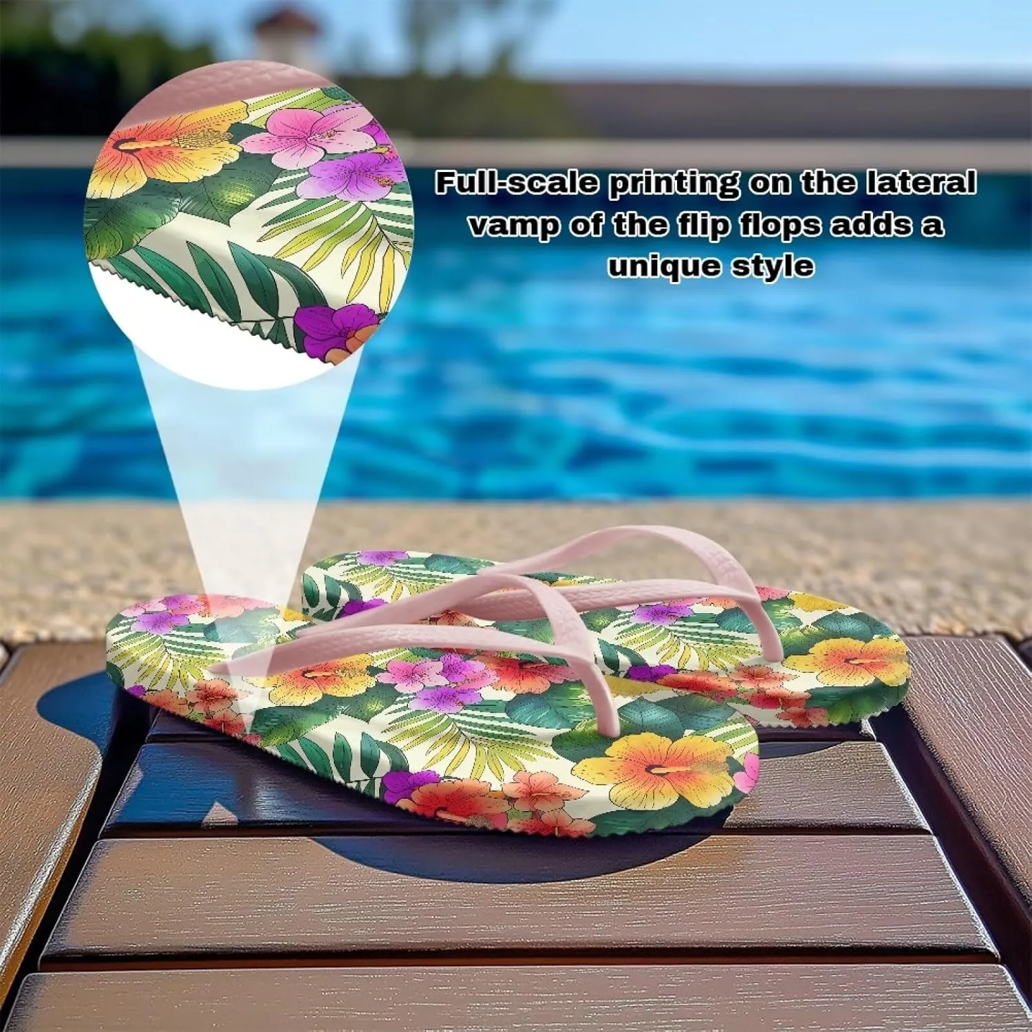 Womens Flip Flops Arch Support Comfortable Waterproof Open Toe Summer Beach Sandals Cushion Slip on Slippers Size US 5.5-9.5