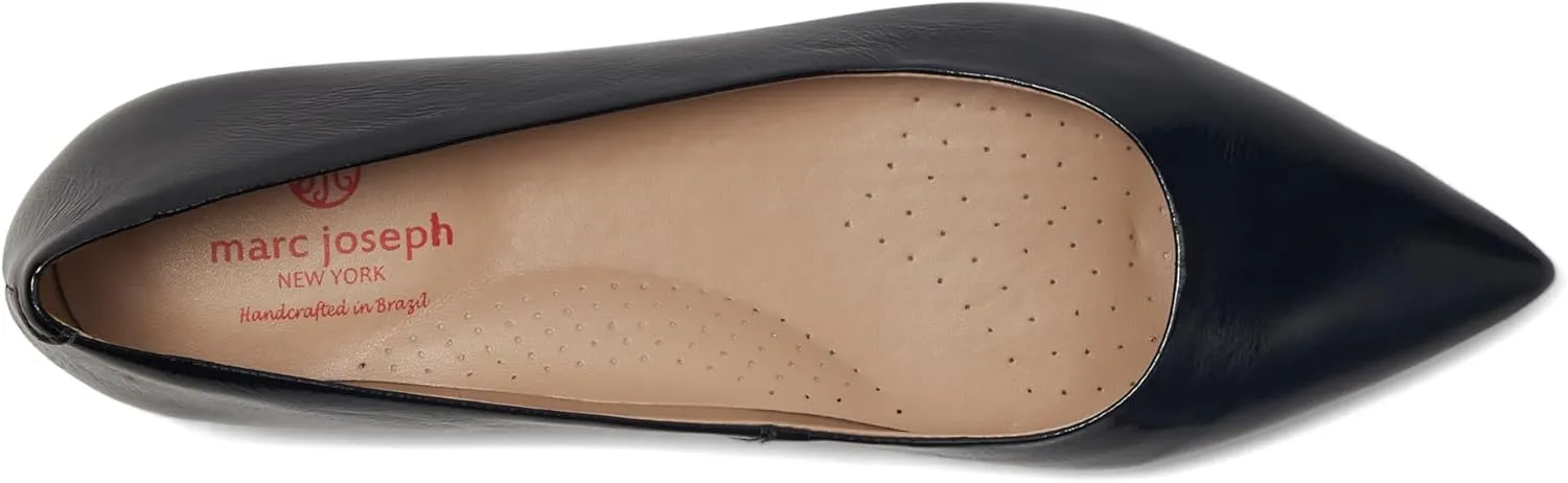 Womens Genuine Leather Comfort Slip on Pointed Toe Dress Flat