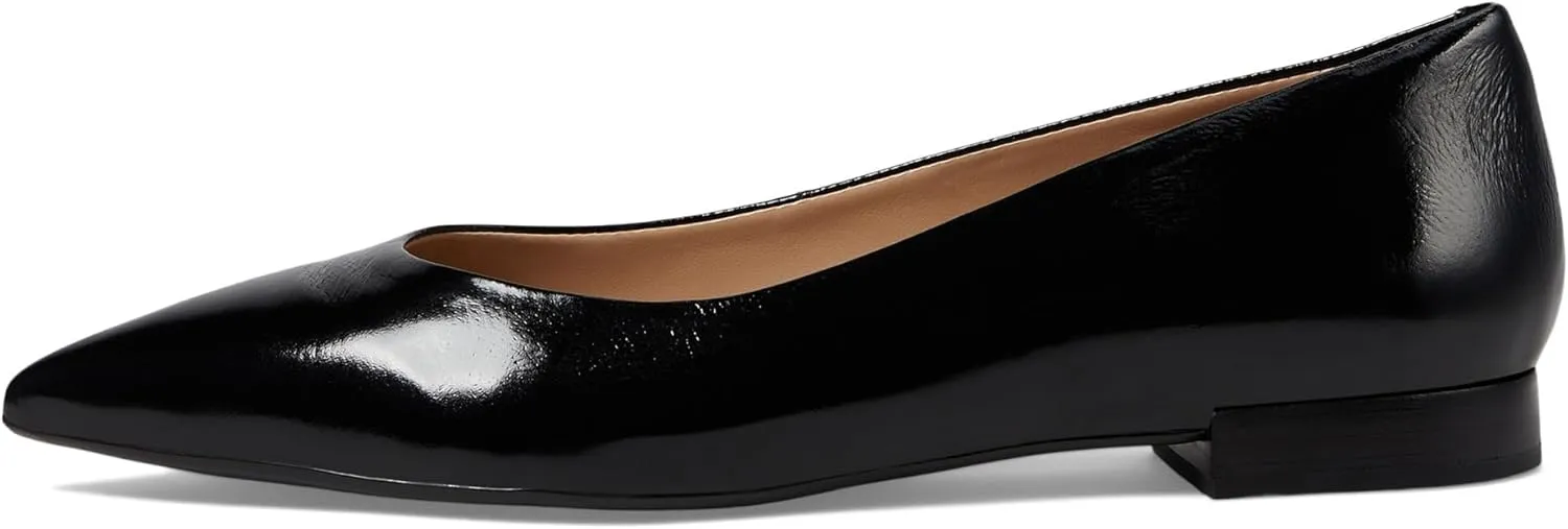 Womens Genuine Leather Comfort Slip on Pointed Toe Dress Flat