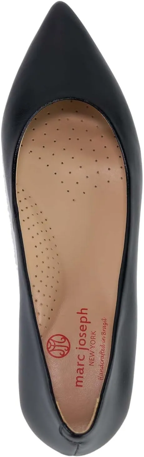 Womens Genuine Leather Comfort Slip on Pointed Toe Dress Flat