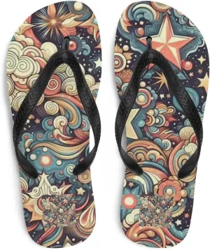 Women's Gorgeous Vintage Starry Sky Illusion Luxe Flip-Flops