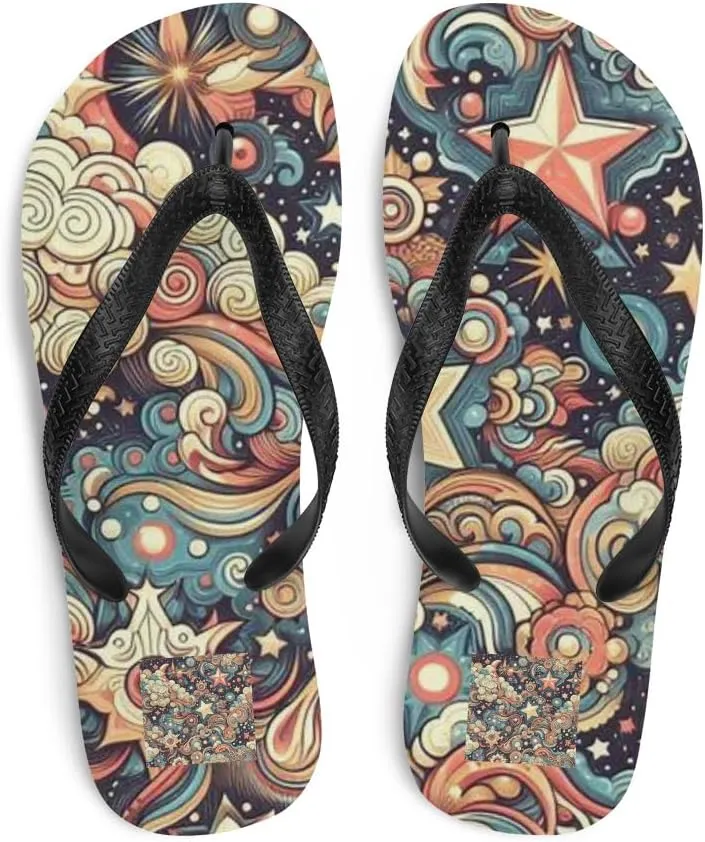 Women's Gorgeous Vintage Starry Sky Illusion Luxe Flip-Flops