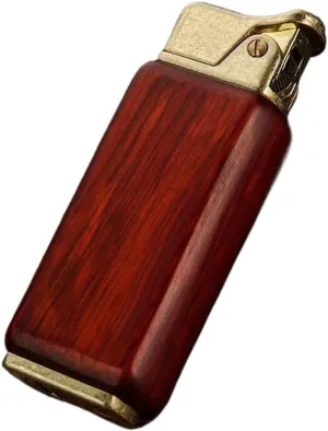Wood Vintage Antique Kerosene Lighter, Reusable Soft Flame Lighter Duct Cigarette Lighter with Wooden Box, Cool Flip Lighter for Men, Dads, Husbands Gift (Color : Red)