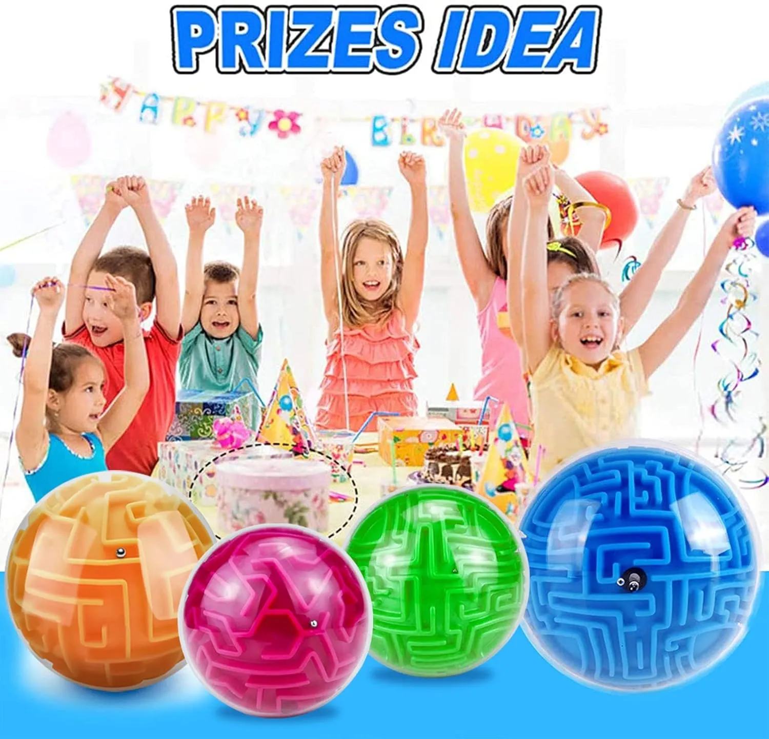 YongnKids 4 Pack 3D Puzzle Maze Ball Toys| Brain Teaser Puzzles Maze Game for Adults & Kids Ages 8-12 13  Gifts, Games for Adults and Family Best- Easy & Medium & Hard Challenges