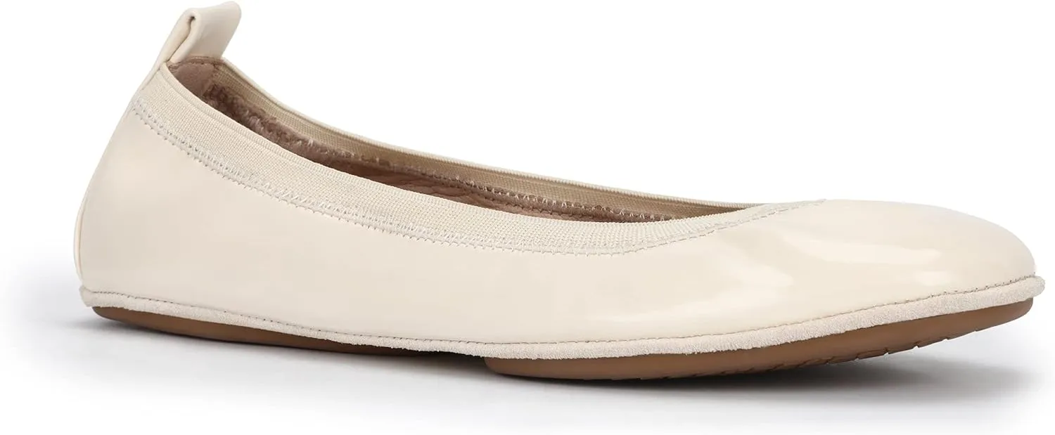Yosi Samra Samara Women's Leather Metallic Foldable Ballet Flat