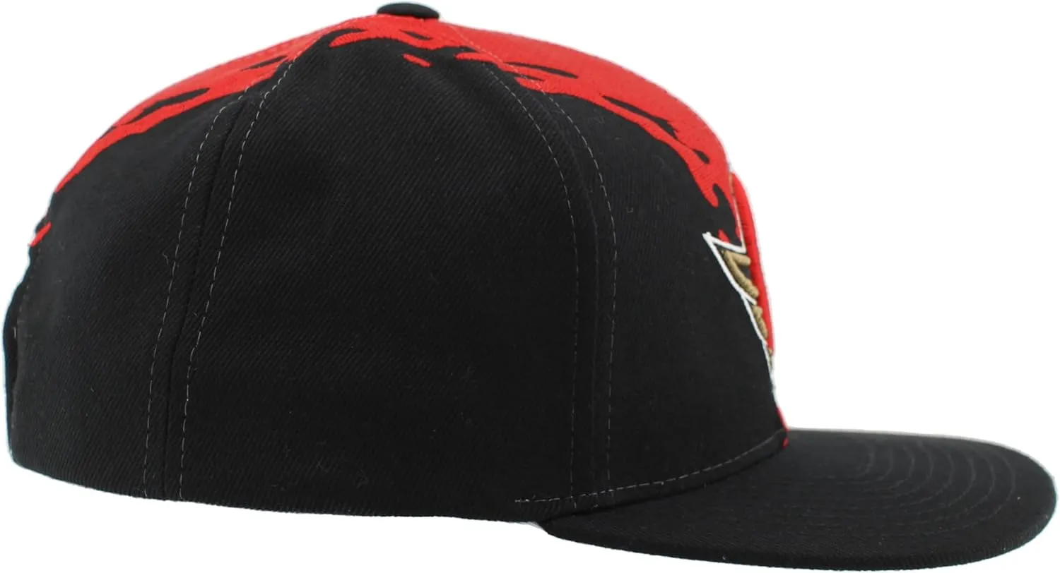 ZHATS NHL Officially Licensed Adjustable Snapback Hat Flat Bill Z11 Retro Paintbrush