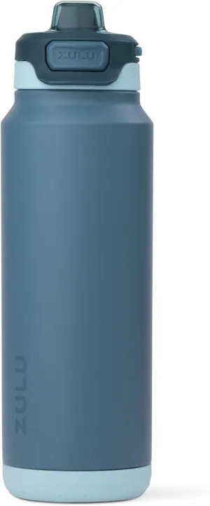 ZULU Powerfill Pro 32oz Stainless Steel Water Bottle with Quick Fill Lid, Triple Walled Vacuum Insulated Metal, Leak Proof Locking Lid, Sip and Chug, Reusable BPA Free, High Tide