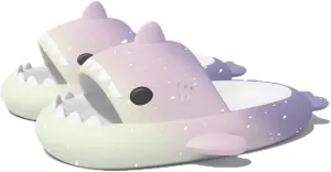 Zureto Shark Slides Slippers, Novelty Cloud Shark Slippers, Anti-Slip Quick Drying Shark Sliders, EVA Starlight Shark